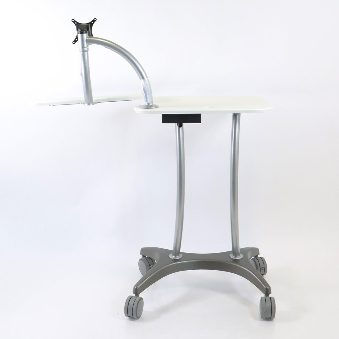 Canfield Visia Rolling Table with Monitor Arm and Keyboard Support Workstation