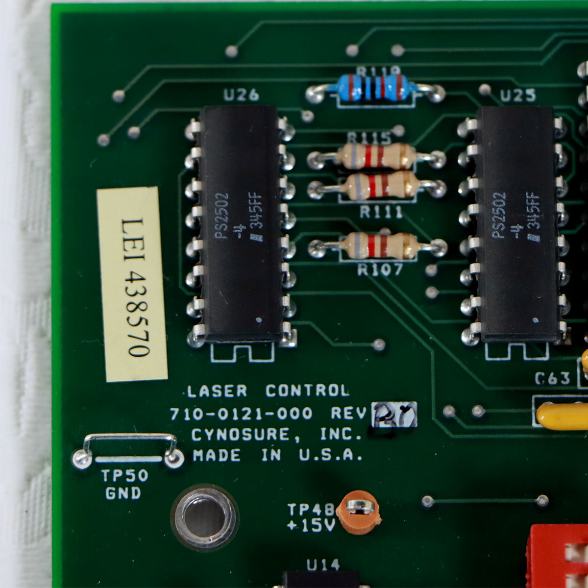 Cynosure Elite Laser PCB Green Printed Circuit Board Main CPU 710-0121-00