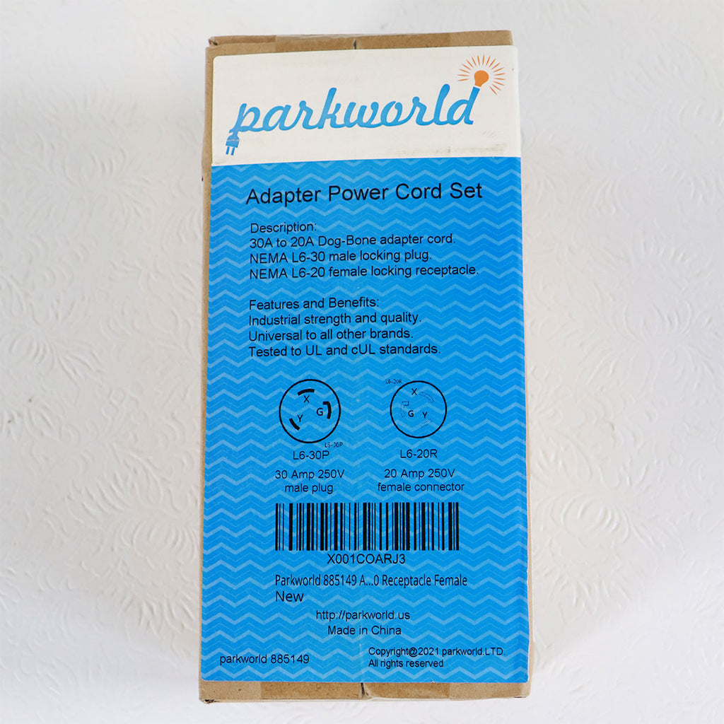 Parkworld 885149 Adapter Cord Set Twist Lock Plug Male Locking Receptacle Female