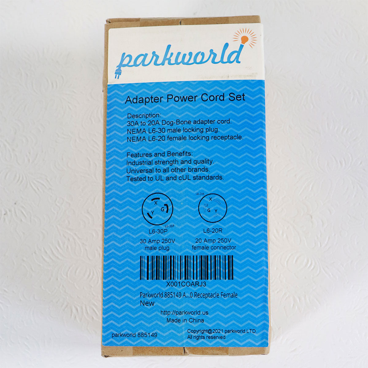 Parkworld 885149 Adapter Cord Set Twist Lock Plug Male Locking Receptacle Female