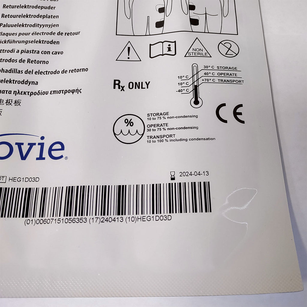 Bovie ESRE-1 Disposable Split Return Electrode Pad - Single 04/2024 - BTL Exilis