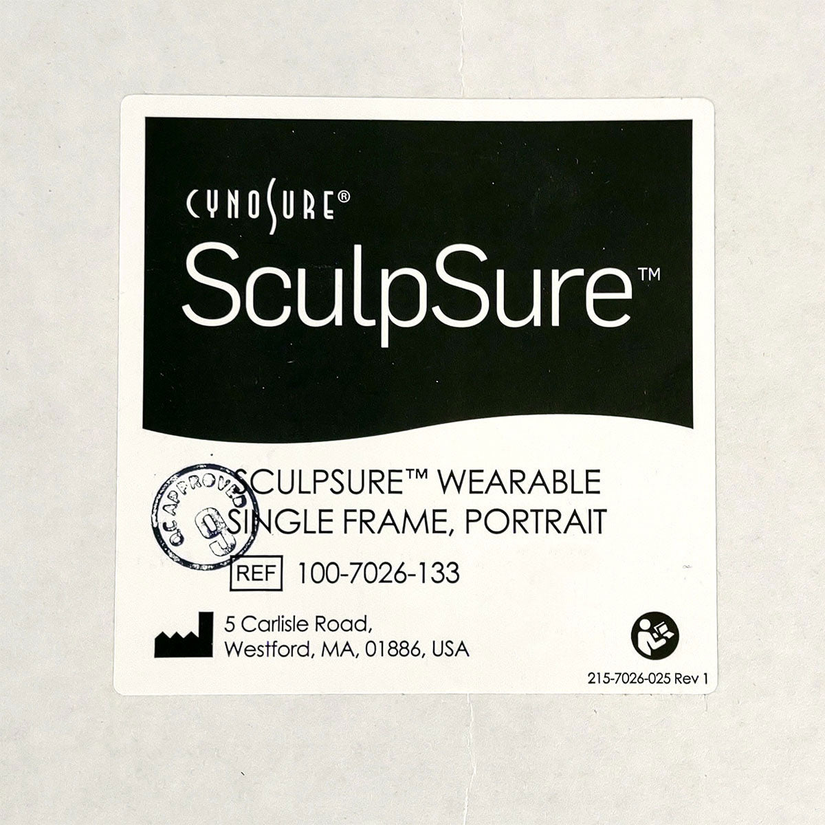 Cynosure SculpSure Wearable Applicator Frame - Portrait Single (1-Cell) 1-Strap 100-7026-133
