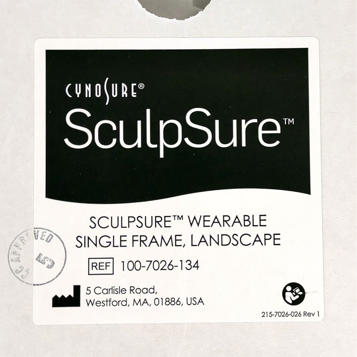 Cynosure SculpSure Wearable Applicator Frame - Landscape Single (1-Cell) 1-Strap 100-7026-134