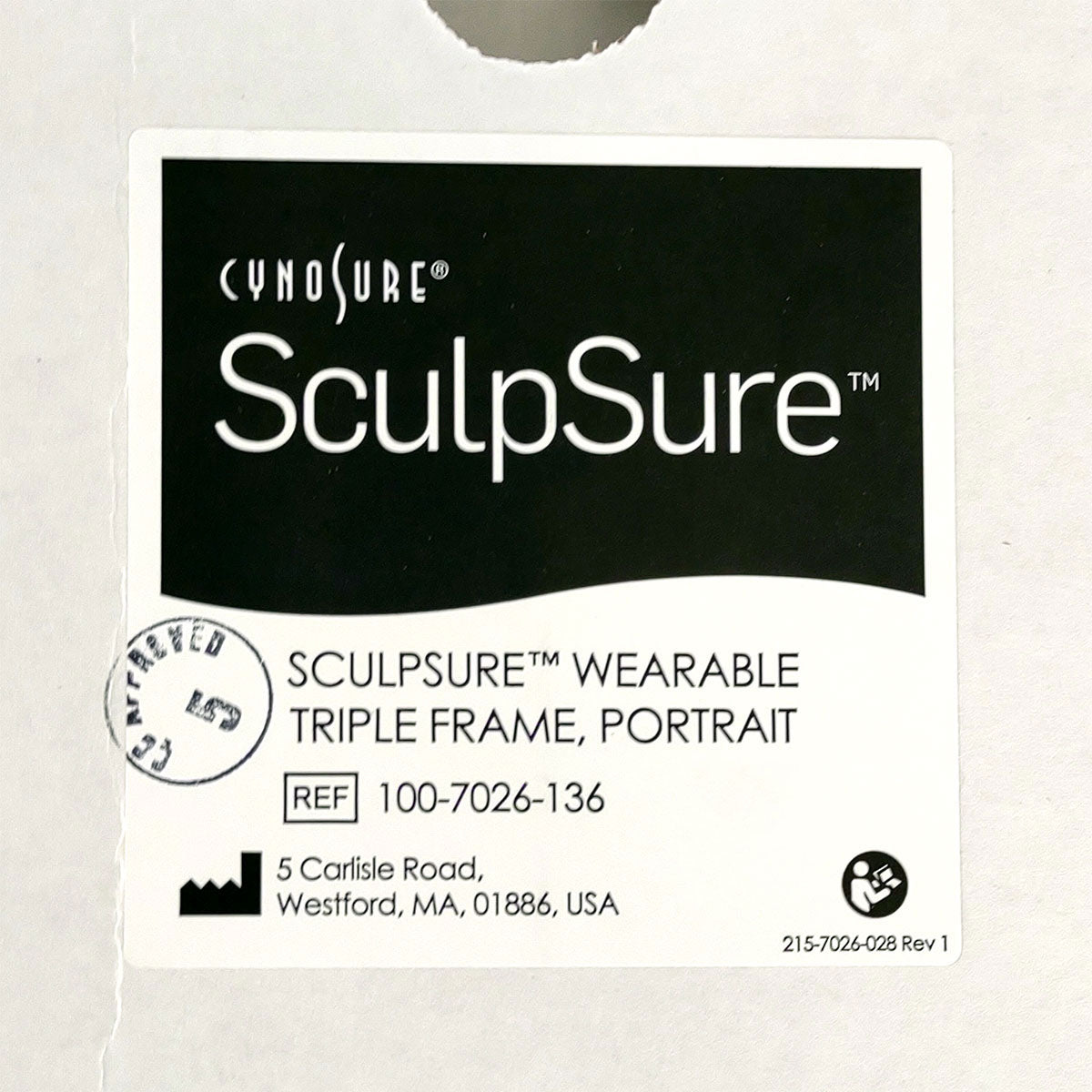Cynosure SculpSure Wearable Applicator Frame - Portrait Triple (3-Cell) 1-Strap 100-7026-136