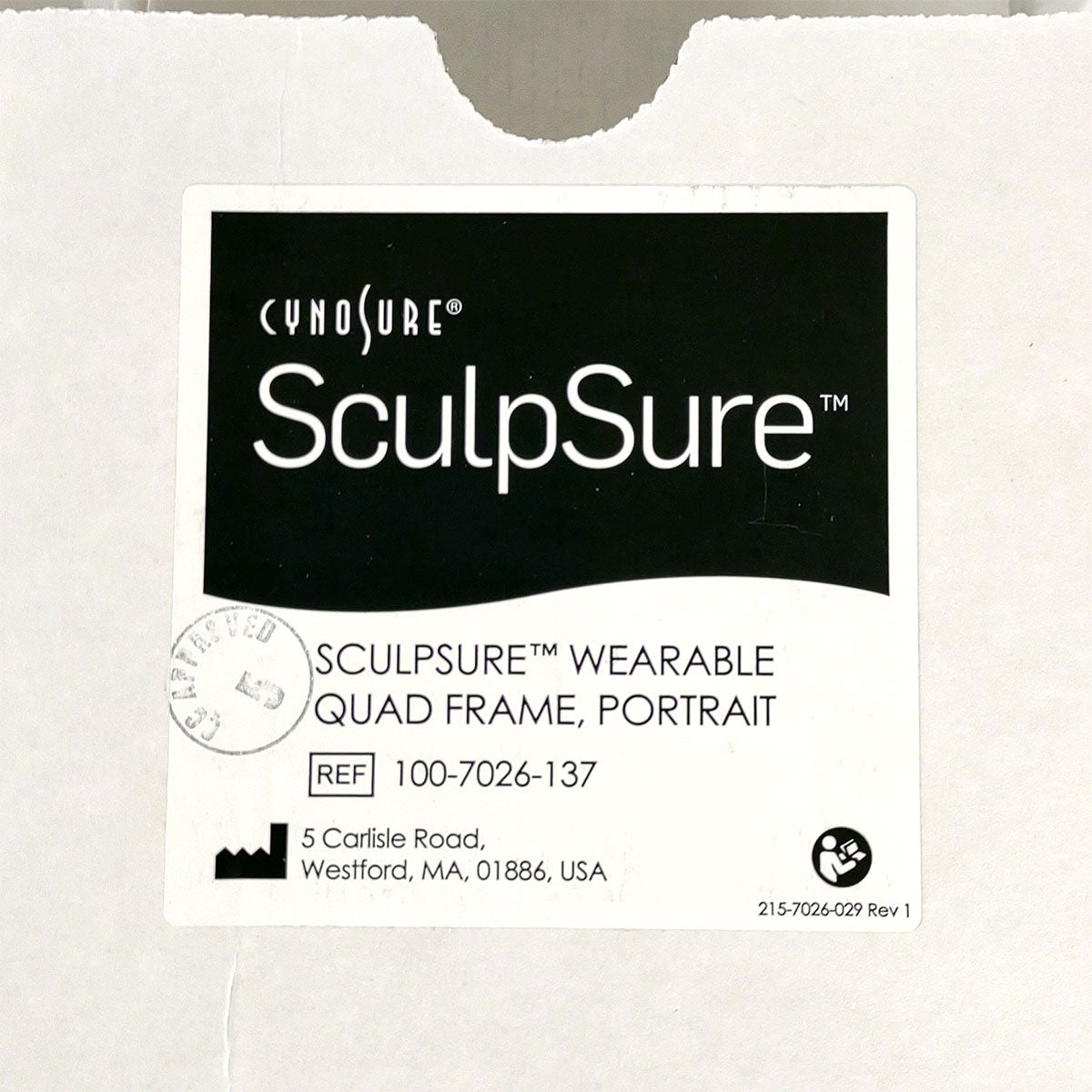 Cynosure SculpSure Wearable Applicator Frame - Portrait Quad (4-Cell) 1-Strap 100-7026-137