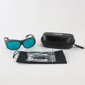 MRP Laser Operator PPE Safety Eyewear Glasses Teal Lens 600-700nm OD6+