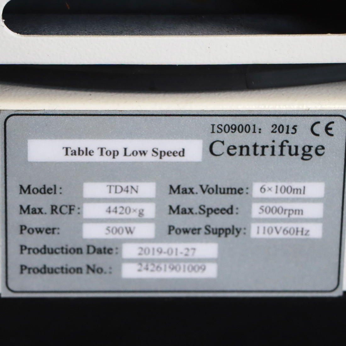 2019 Yingtai Instrument TD4N Table Top Centrifuge 5000rpm 4-Vile Swing Rotator