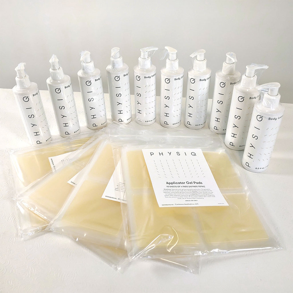 DEKA Cartessa PHYSIQ Treatment Kit - 160 Gel Pads & 10 Bottles Post-Care Lotion