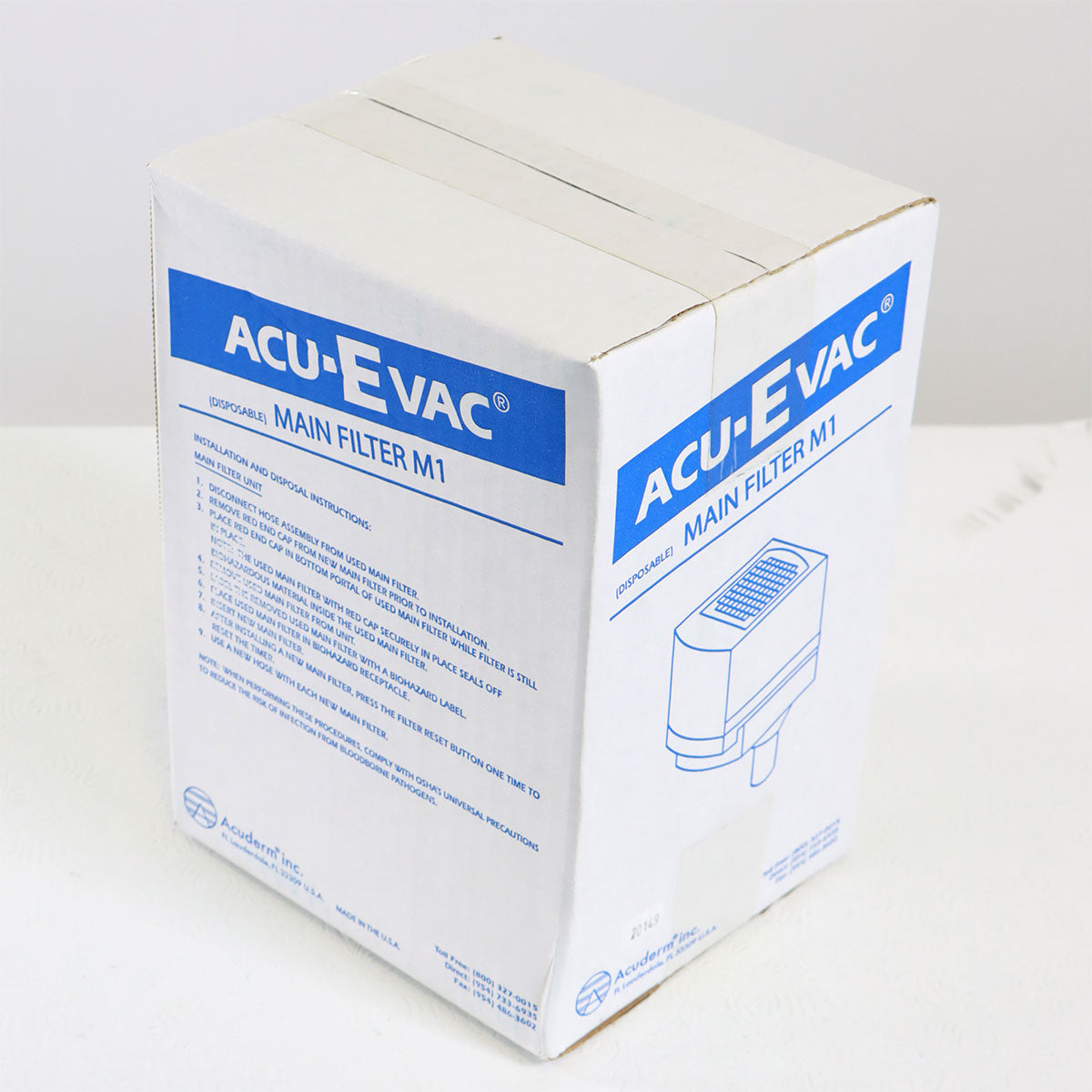 Acuderm Acu-Evac IE Smoke Evacuator M-1 Main Filter