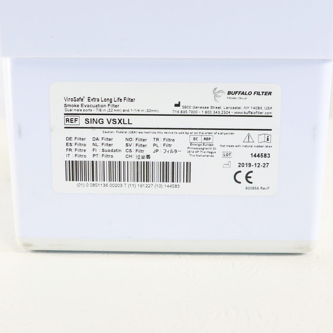 Buffalo Filter Porta PlumeSafe 604 Surgical Smoke Evacuation System PPS604 120V