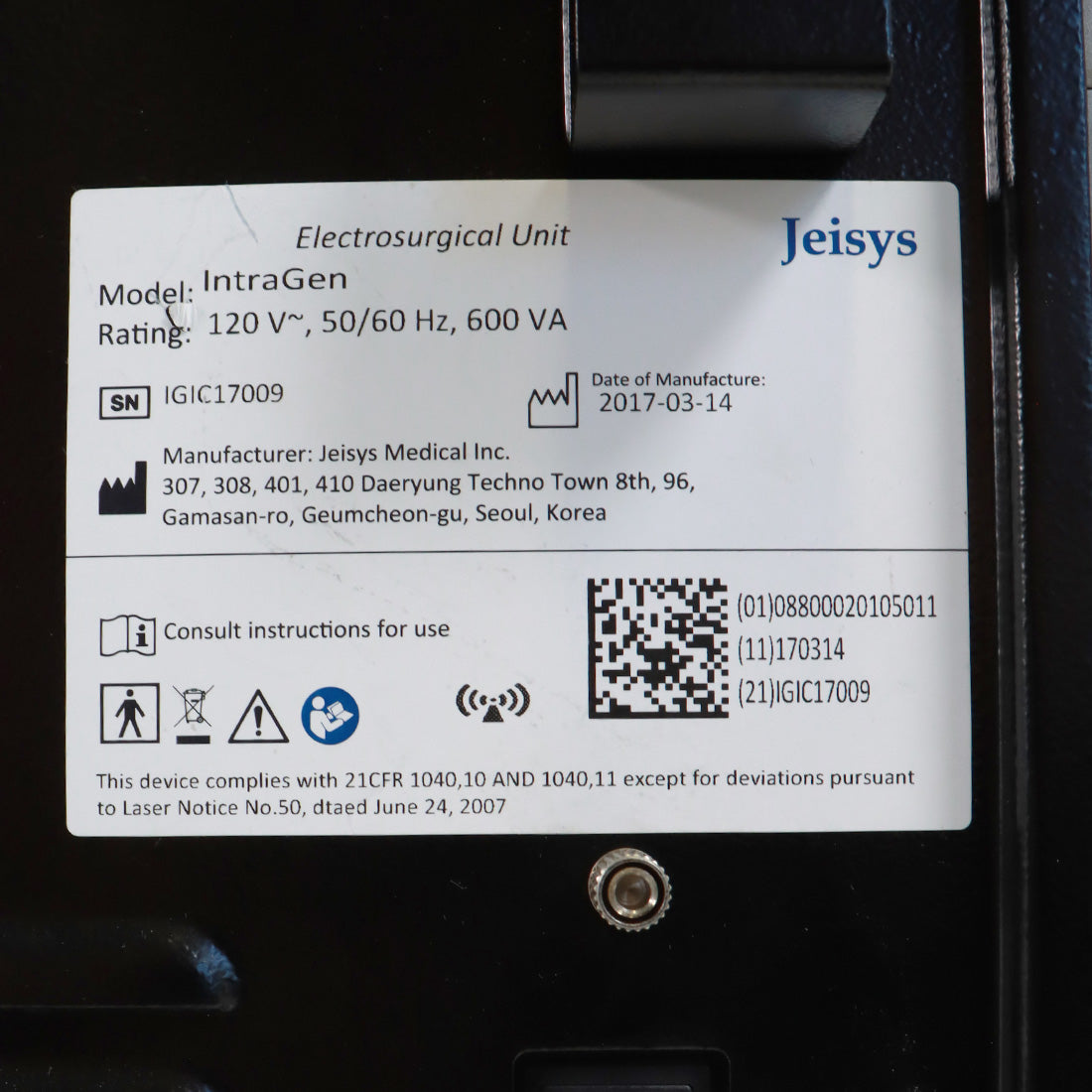 Jeisys IntraGen Electrosurgical GRF Grid Fractional Radio Frequency System