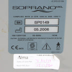 2006 Alma Lasers Soprano XL 810nm Diode Laser Hair Removal System AASP21110601