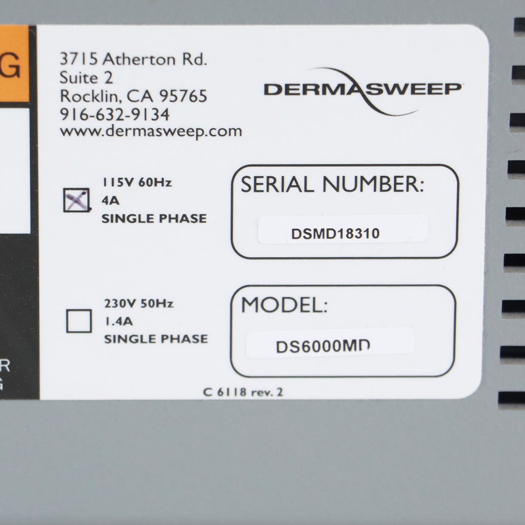 DermaSweep MD Micro Abrasion Exfoliating Tabletop System DS6000MD Parts As-Is