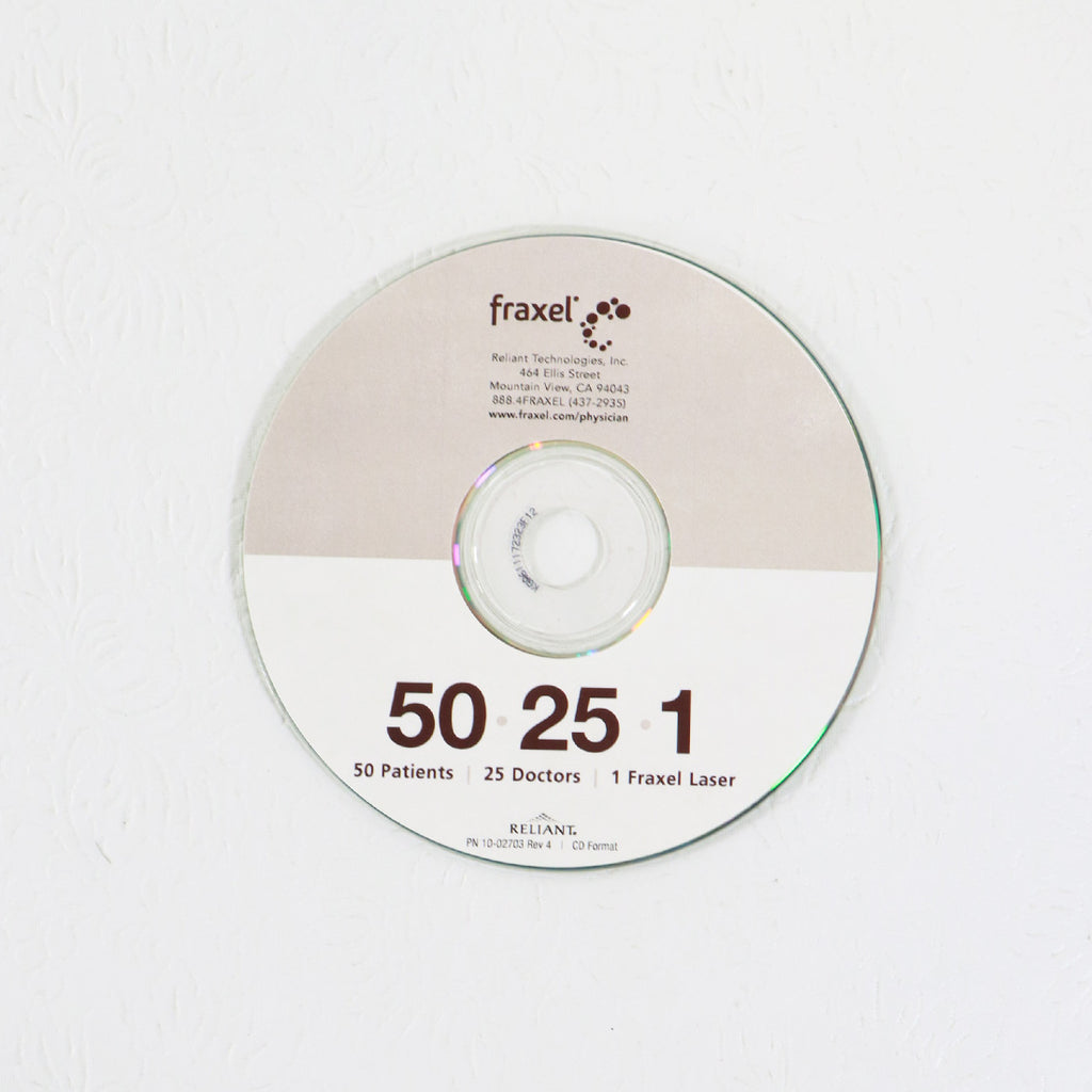 Fraxel '50 Patients 25 Doctors 1 Fraxel Laser' Office Marketing CD 10-02703 Rev4