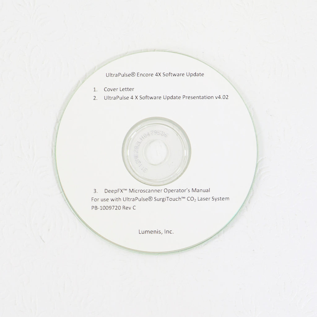 Lumenis UltraPulse Encore 4X Software Update and DeepFX Operator's Manual CD