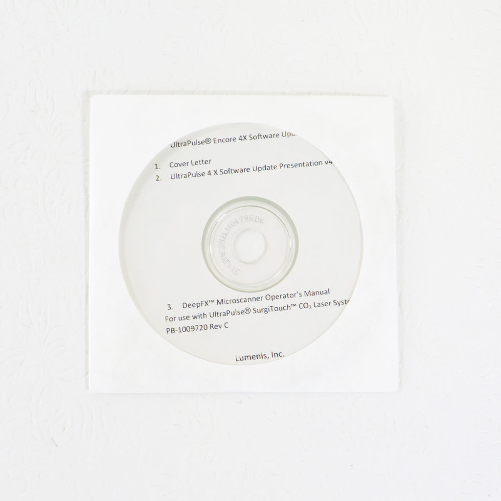 Lumenis UltraPulse Encore 4X Software Update and DeepFX Operator's Manual CD