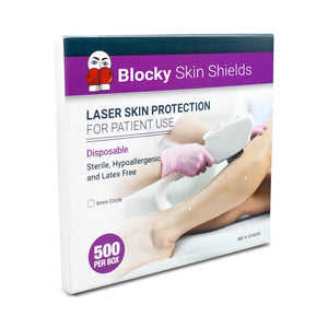 Innovative Optics Blocky Skin Shields 6mm Circle Disposable Patient Laser/IPL Barrier