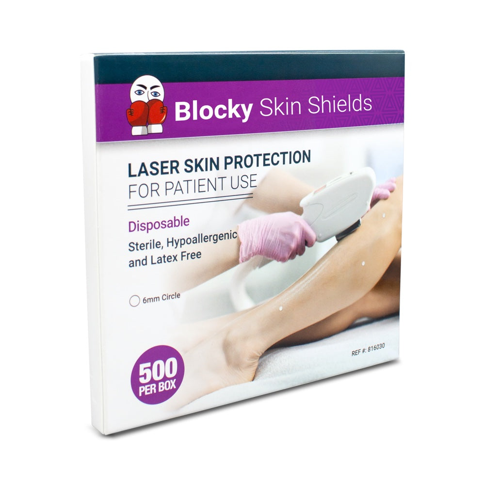 Innovative Optics Blocky Skin Shields 6mm Circle Disposable Patient Laser/IPL Barrier