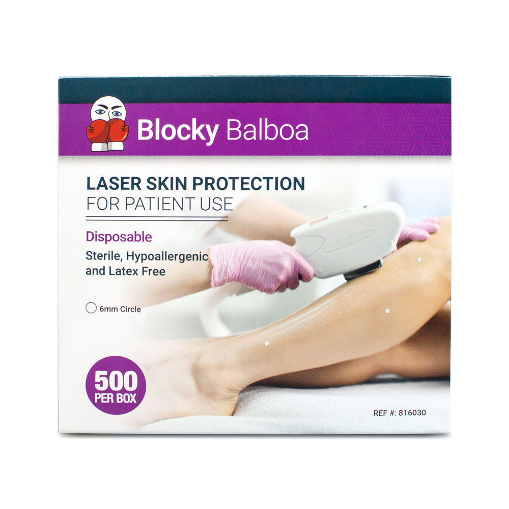 Innovative Optics Blocky Skin Shields 6mm Circle Disposable Patient Laser/IPL Barrier