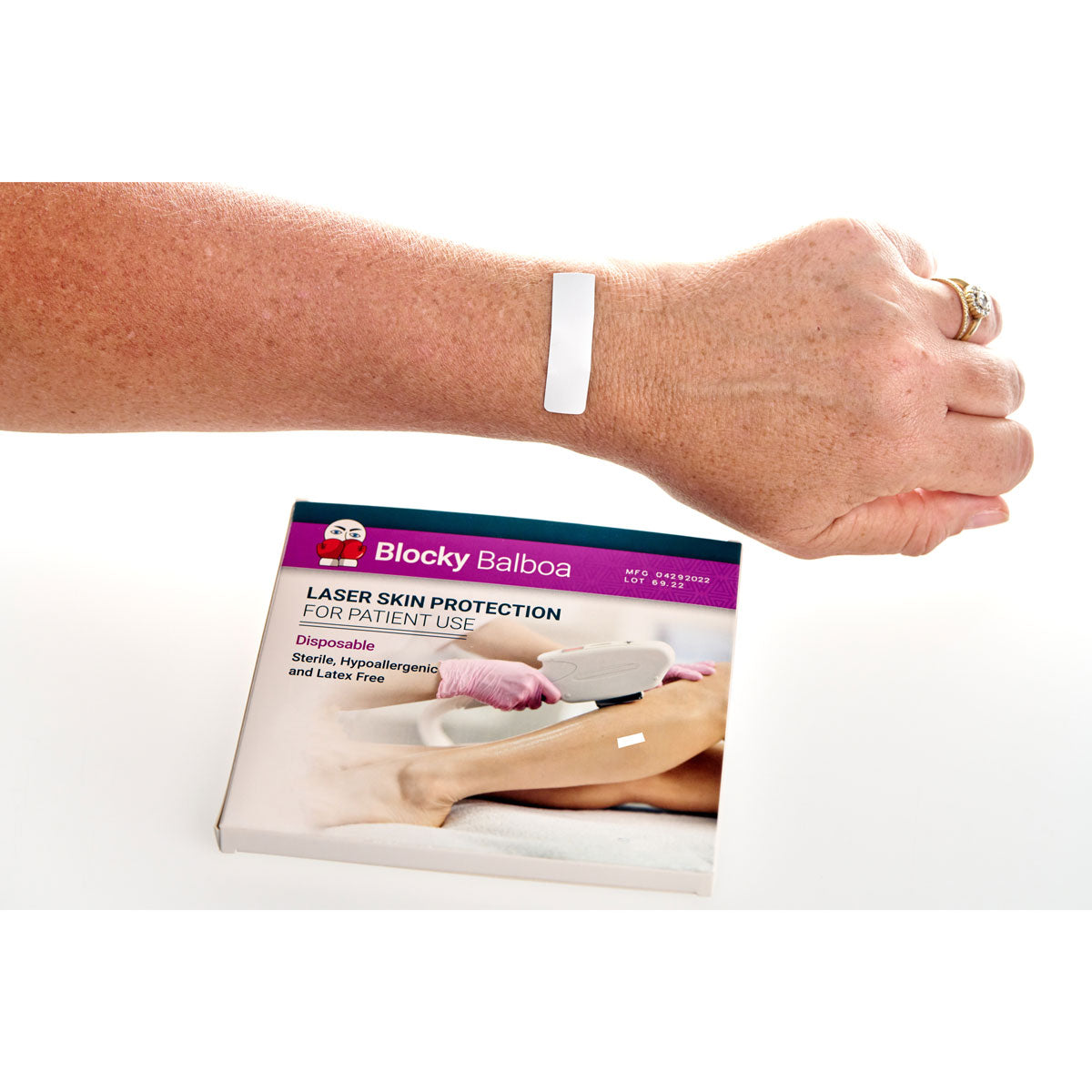 Innovative Optics Blocky Skin Shields 45mm x 12mm Strip Disposable Patient Laser/IPL Barrier