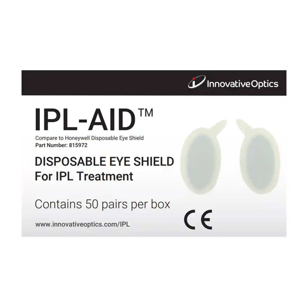 Innovative Optics Disposable Patient IPL Eye Shields IPL-Aid 190-1400nm OD4 Box of 50 Pair