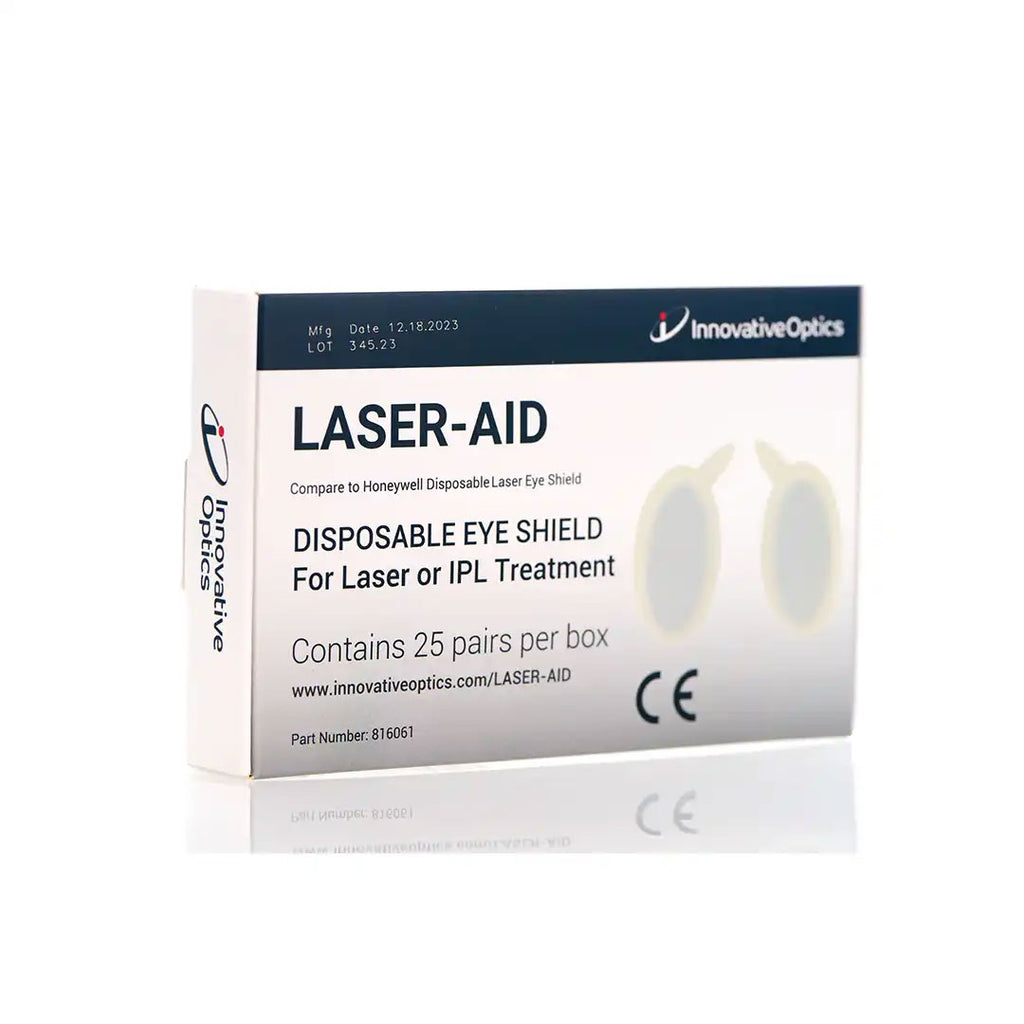 Innovative Optics Disposable Patient Laser Eye Shields LASER-AID 190-10600nm Box of 25 Pair