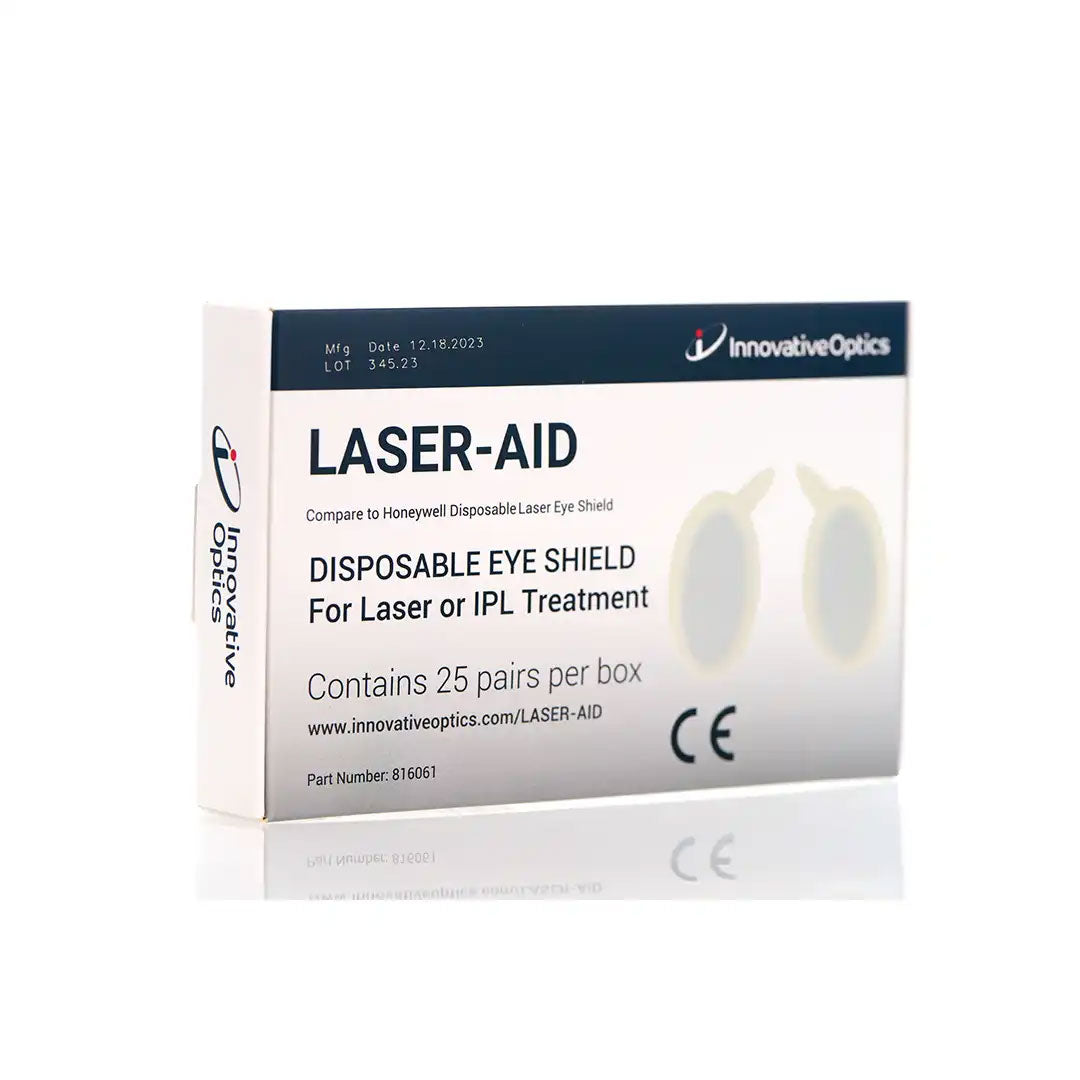 Innovative Optics Disposable Patient Laser Eye Shields LASER-AID 190-10600nm Box of 25 Pair