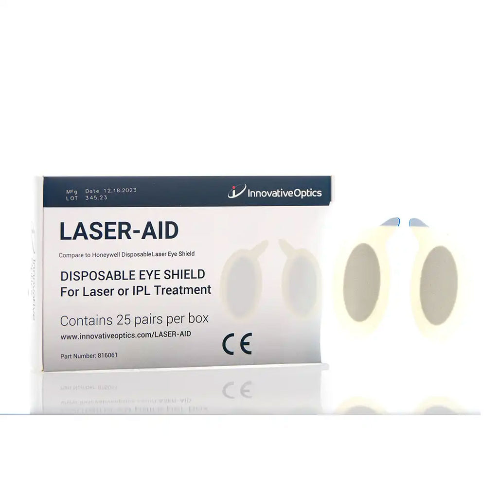 Innovative Optics Disposable Patient Laser Eye Shields LASER-AID 190-10600nm Box of 25 Pair