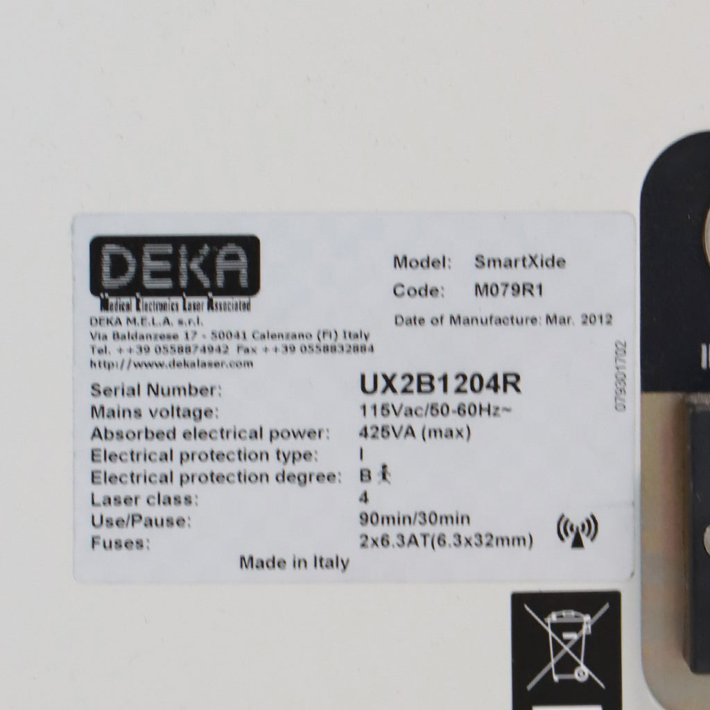 2012 DEKA Smartxide DOT CO2 Laser M079R1 HiScan Scanner Skin Resurface Rejuvenation