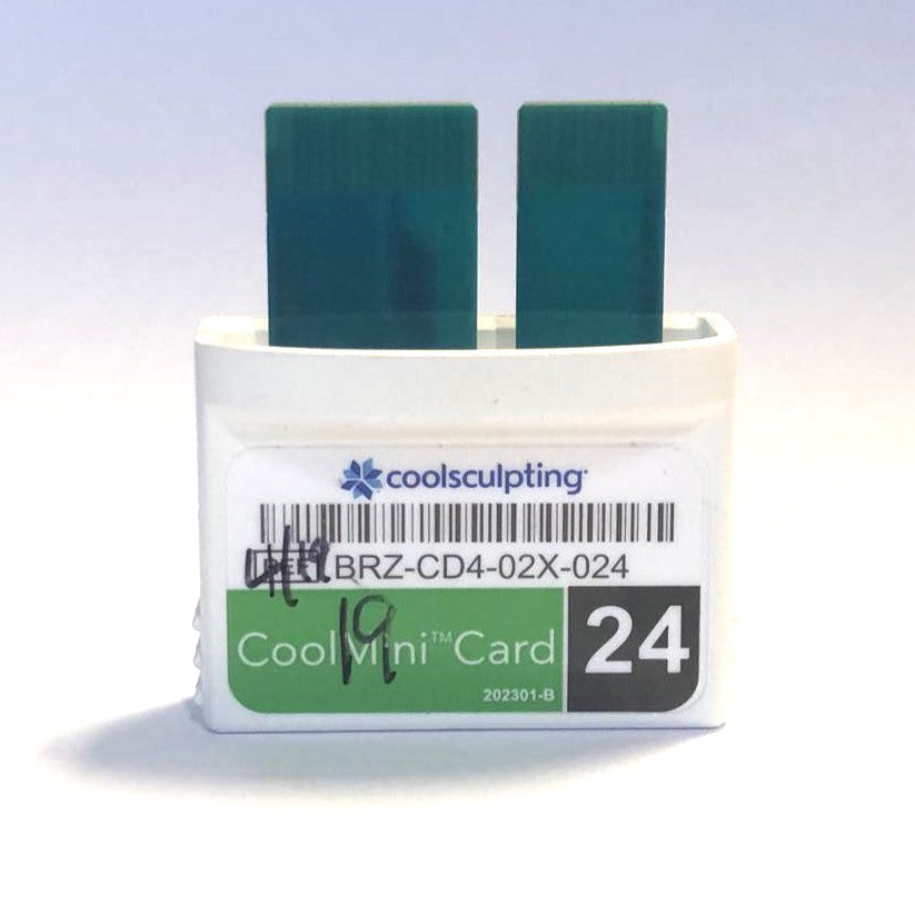Zeltiq CoolSculpting CoolMini BRZ-CD4-02X-024 Green Treatment Card x19 Remaining