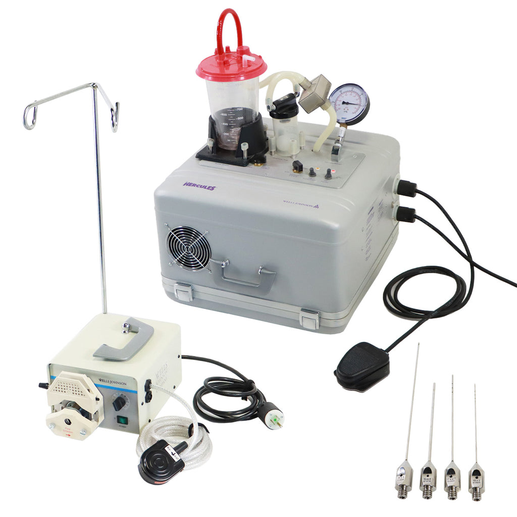 Wells Johnson Hercules Aspirator Infiltration System w/ Peristaltic Roller Pump