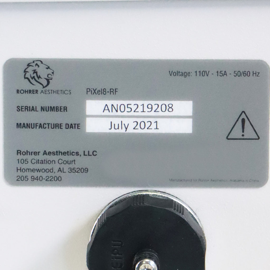 2021 Rohrer Aesthetics PiXel8-RF Radio Frequency Microneedle Tabletop Station