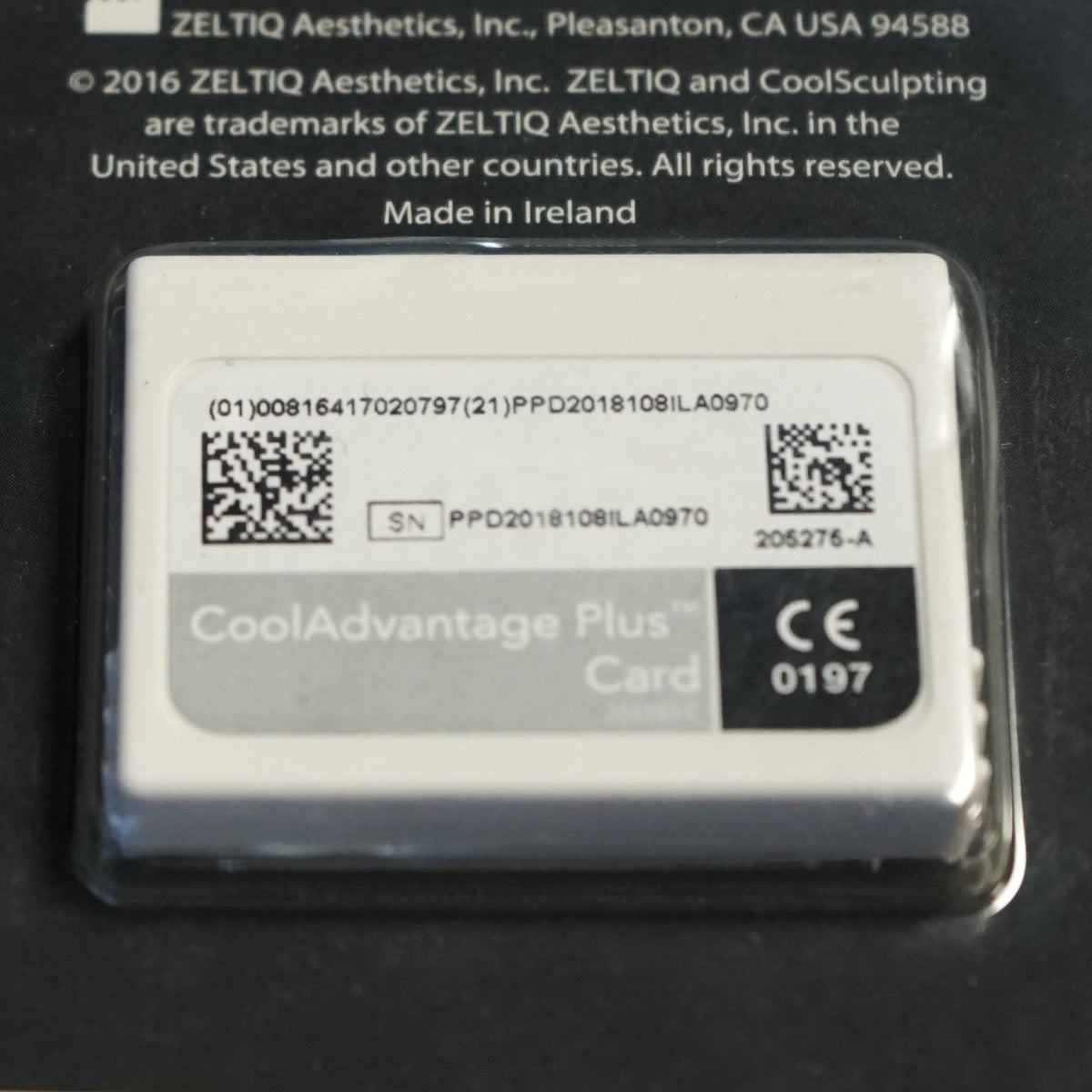 Zeltiq CoolSculpting CoolAdvantage PLUS Card Silver BRZ-CD4-180-016 x11