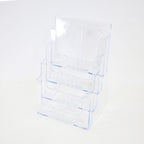 Clear Acrylic Tabletop or Wall-Mount Brochure Display 8-Pocket or 4-Wide-Pocket