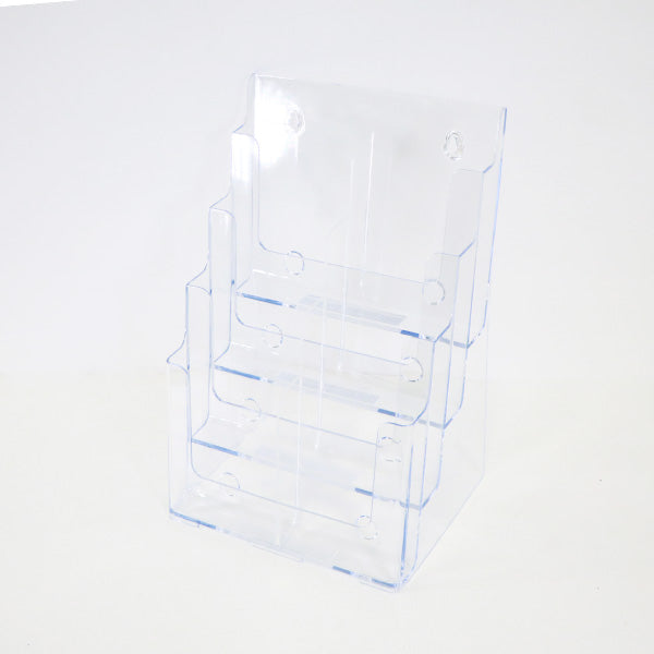 Clear Acrylic Tabletop or Wall-Mount Brochure Display 8-Pocket or 4-Wide-Pocket