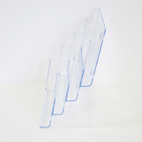Clear Acrylic Tabletop or Wall-Mount Brochure Display 8-Pocket or 4-Wide-Pocket