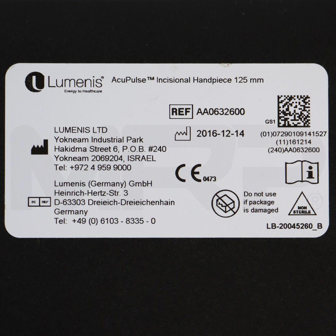 Lumenis AcuPulse Incisional Handpiece F-125 125mm Set AA0632600
