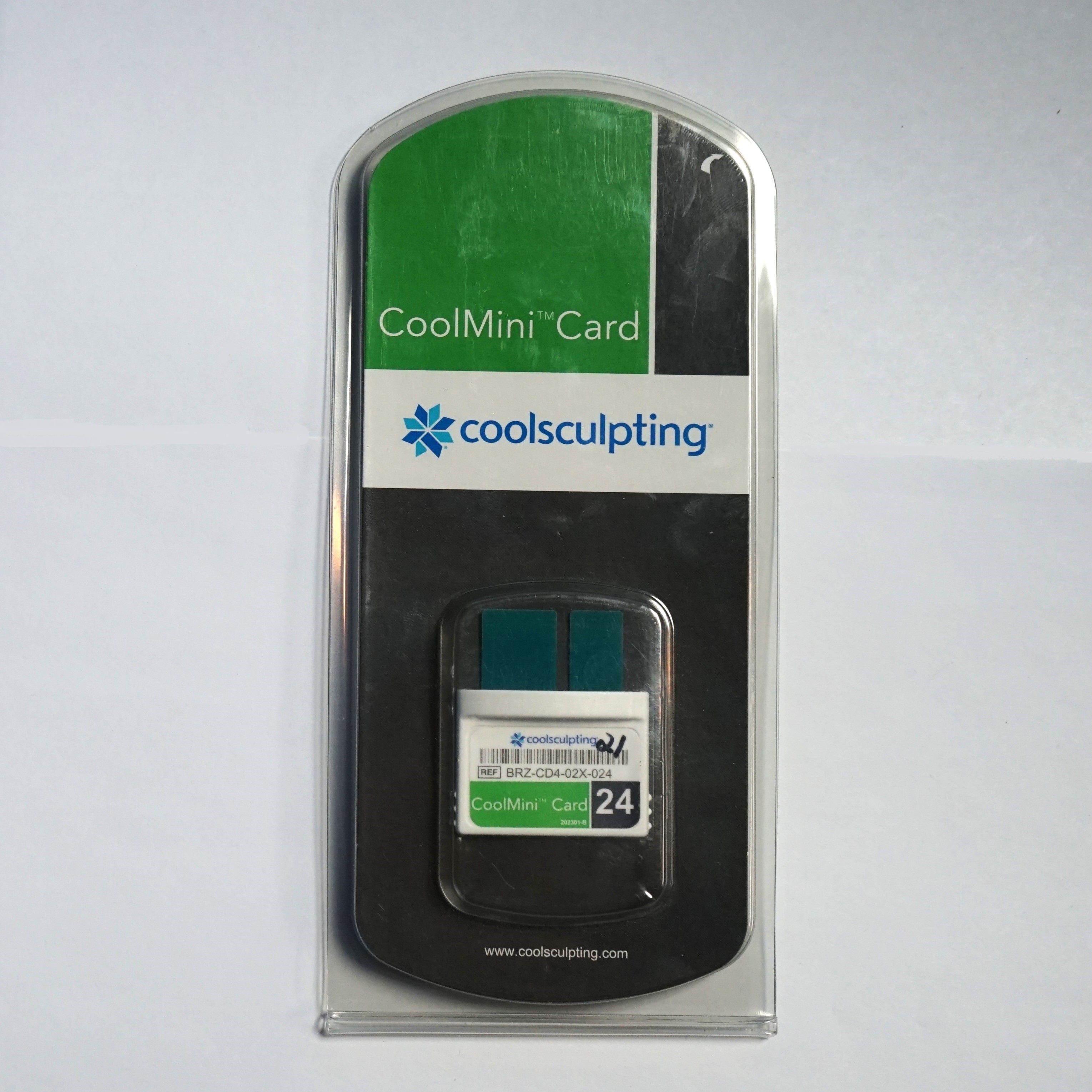 Zeltiq CoolSculpting CoolMini BRZ-CD4-02X-024 Green Treatment Card x21 Cycles