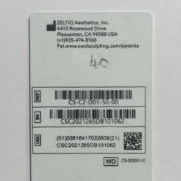 Zeltiq CoolSculpting Elite Treatment Card ALL Applicators x40 Solo Cycles