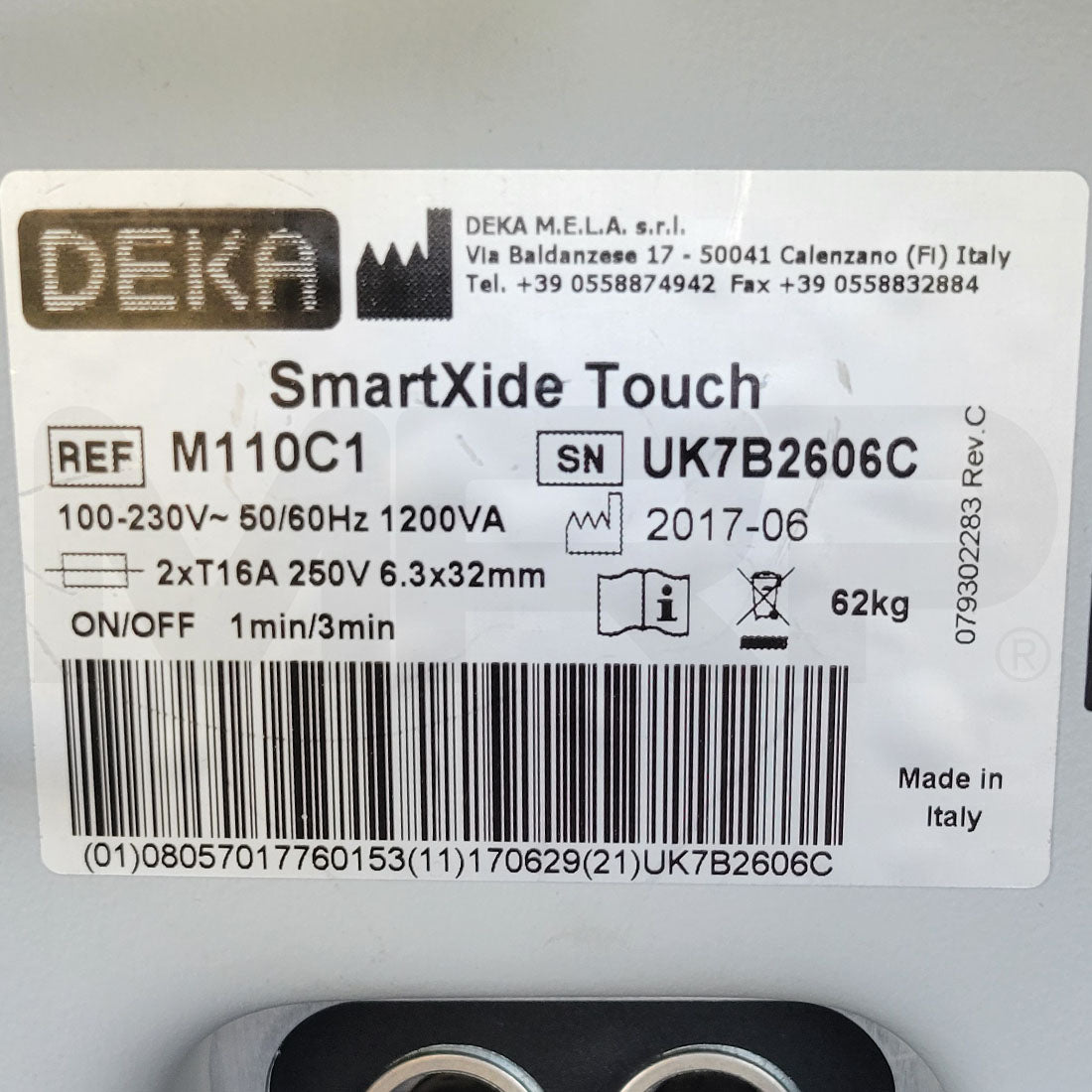 2017 DEKA SmartXide Touch System Serial