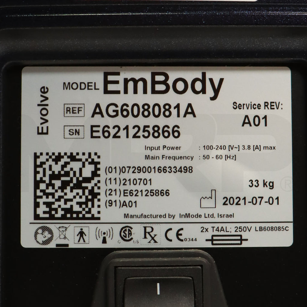 2021 InMode EvolveX EmBody System Serial