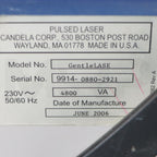 2006 Candela GentleLase 755nm Alexandrite Laser Hair Removal System