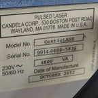2012 Candela GentleLase Alexandrite Laser Hair Removal System