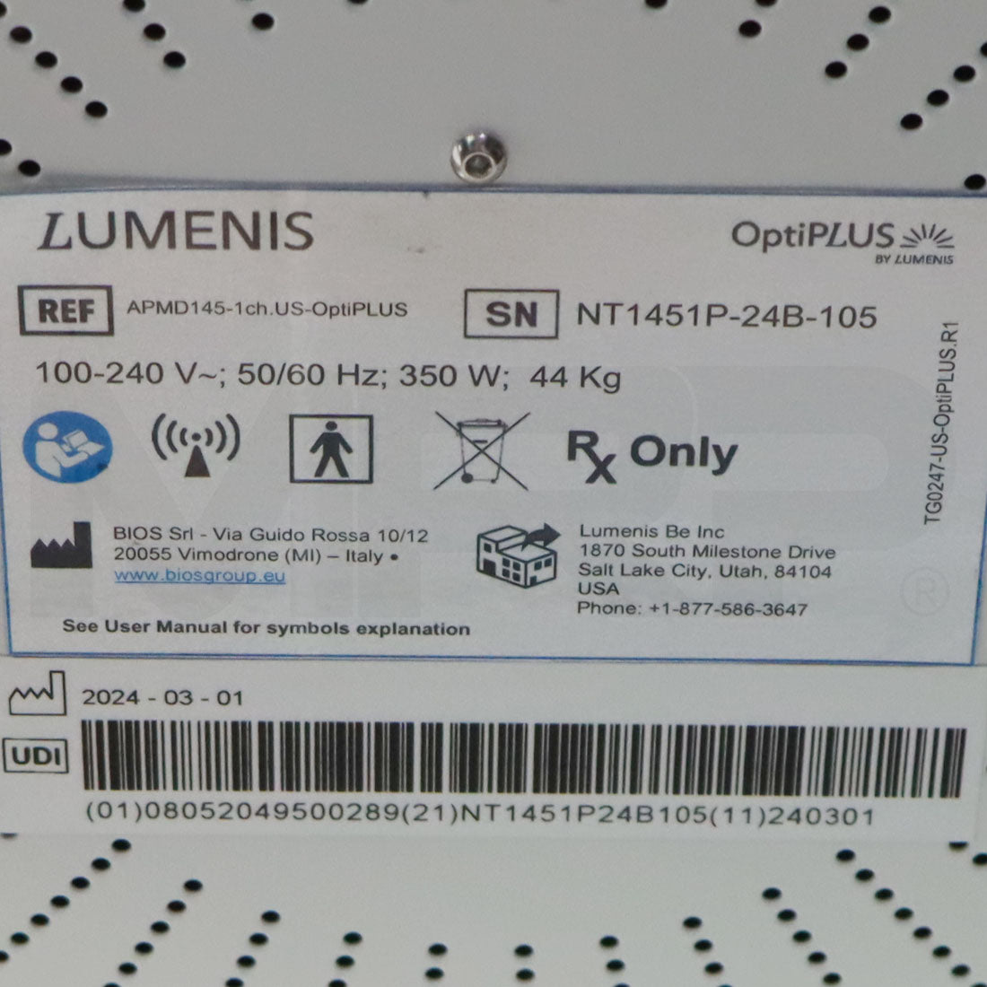 2024 Lumenis OptiPLUS RF Eye Treatment System