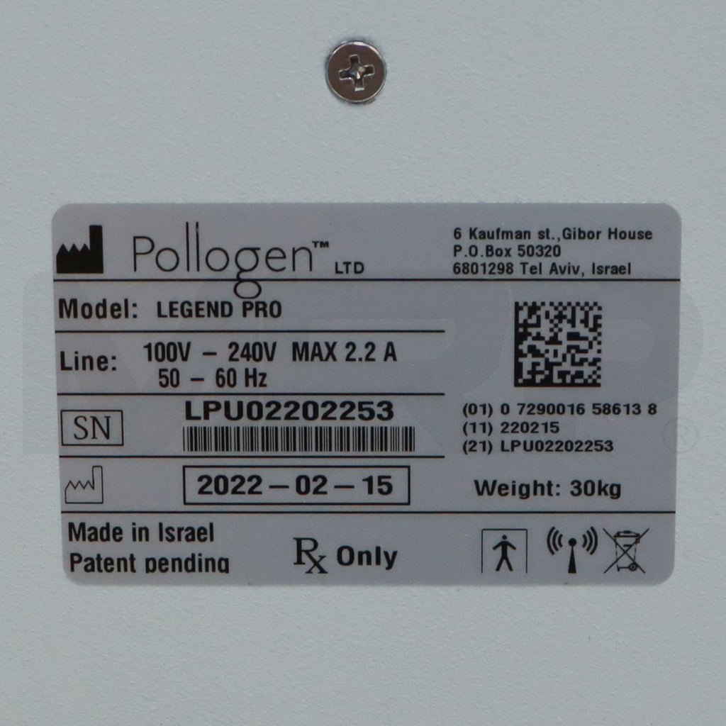 2022 Lumenis Pollogen Legend Pro System Serial