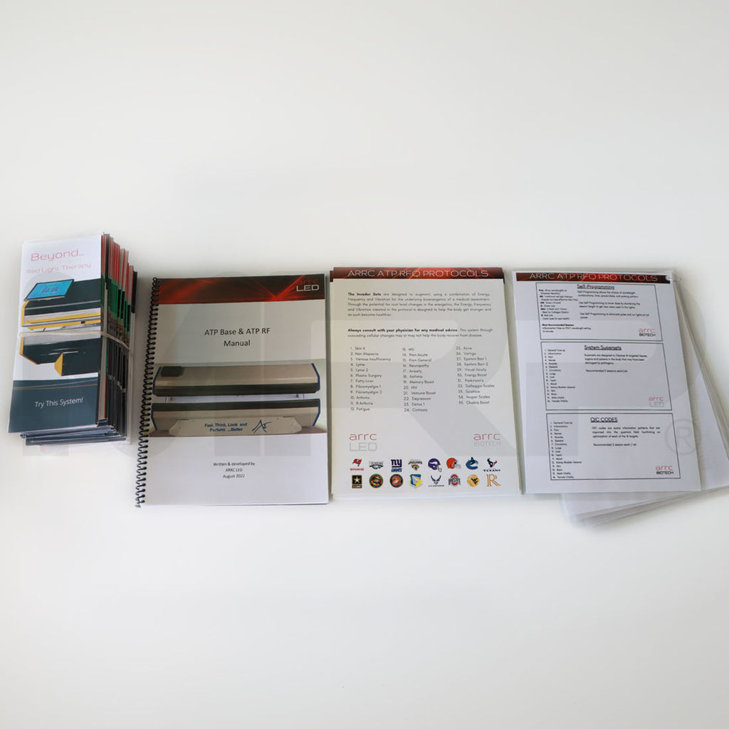 ARRC LED Elysium Red Light Therapy Bed Manuals & Brochures