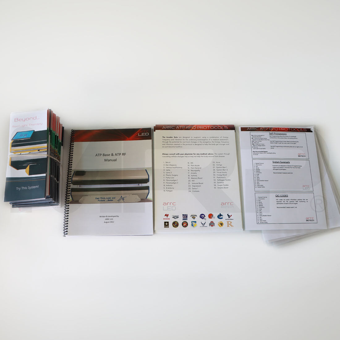 ARRC LED Elysium Red Light Therapy Bed Manuals & Brochures