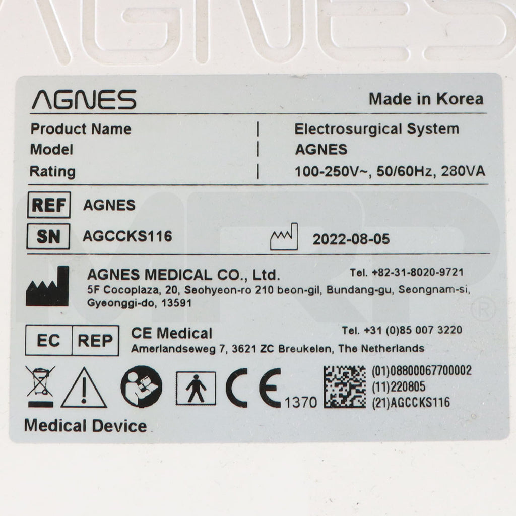 2022 Agnes Electrosurgical System Serial