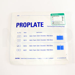 Jeisys Proplate Adult/Cloth/Split 9572C Neutral Electrosurgical Grounding Plate, Single 5-Pack