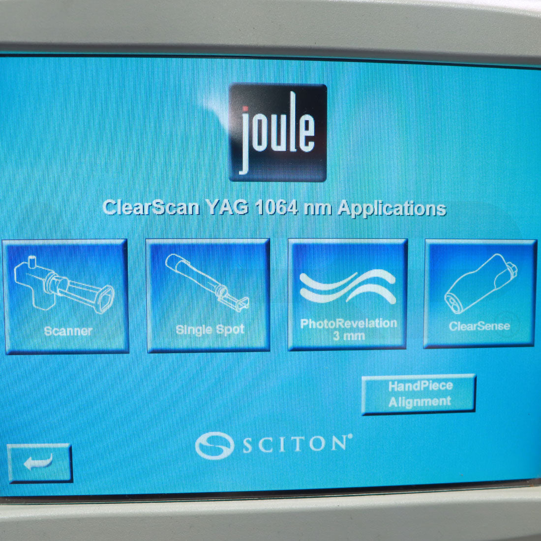 2011 Sciton Joule System ClearScan Screen